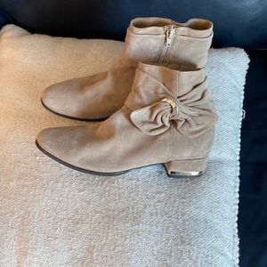Beige Swede booties